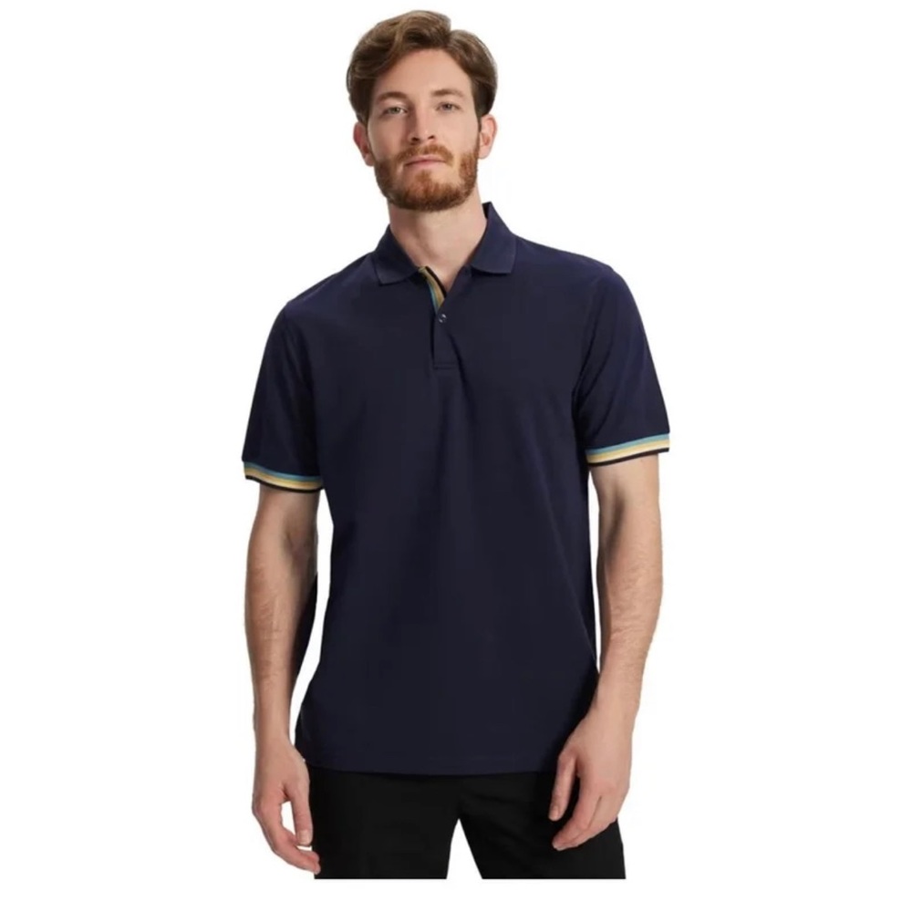 Men's Pique Polo Shirts Short Sleeve Cotton Blend Solid Casual Classic Fit Polo